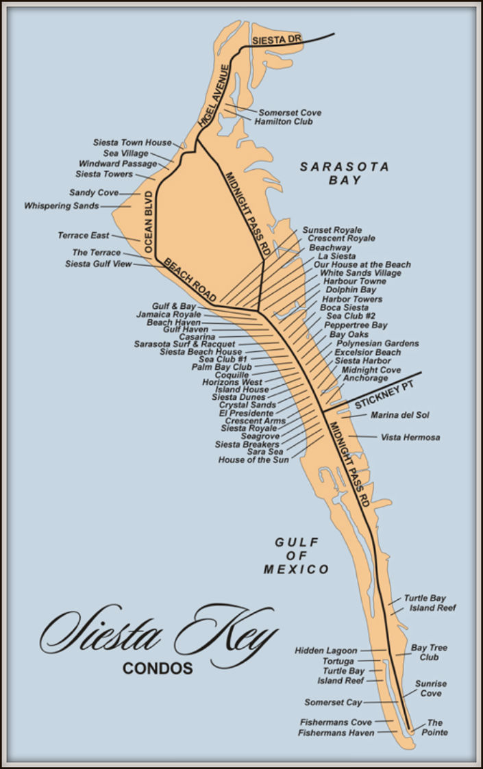 Siesta Key Condo Map