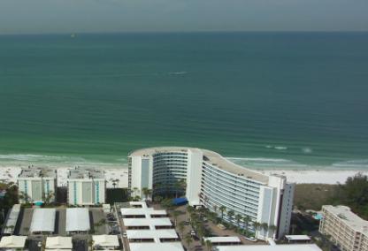 Aerial view of Crystal Sands